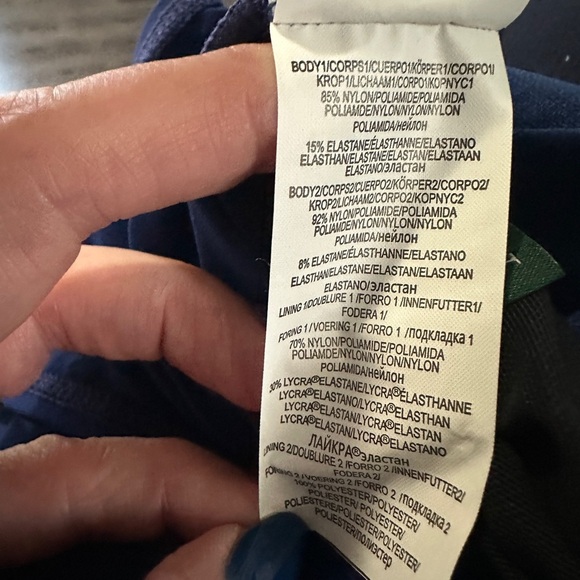 Ralph Lauren Sz 6 Top, stretchy, lined, underwires. NWOTs, Royal Blue - Picture 7 of 7